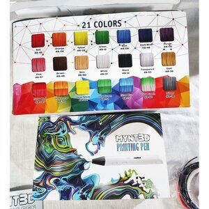 Printing Pen Kit 21 Colors Filament Mynt3D Pro 3D ABS USB Cable User Manual